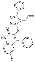 3-[(4-ALLYL-5-THIEN-2-YL-4H-1,2,4-TRIAZOL-3-YL)THIO]-6-CHLORO-4-PHENYLQUINOLIN-2(1H)-ONE Struktur