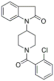 1-(2-CHLOROBENZOYL)-4-(2,3-DIHYDRO-2-OXO-(1H)-INDOL-1-YL)PIPERIDINE Struktur