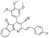 2-[(E)-2-(4-FLUOROPHENYL)ETHENYL]-5-OXO-4-(3,4,5-TRIMETHOXYPHENYL)-5H-INDENO[1,2-B]PYRIDINE-3-CARBONITRILE Struktur