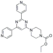 4-(2,6-DI-PYRIDIN-4-YL-PYRIMIDIN-4-YL)-PIPERAZINE-1-CARBOXYLIC ACID ETHYL ESTER Struktur