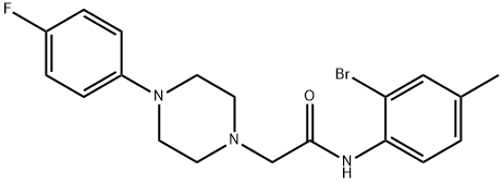 N-(2-BROMO-4-METHYLPHENYL)-2-[4-(4-FLUOROPHENYL)PIPERAZINO]ACETAMIDE Struktur