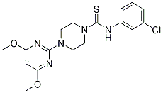 N-(3-CHLOROPHENYL)-4-(4,6-DIMETHOXYPYRIMIDIN-2-YL)PIPERAZINE-1-CARBOTHIOAMIDE Struktur