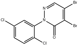 4,5-DIBROMO-2-(2,5-DICHLOROPHENYL)-3(2H)-PYRIDAZINONE Struktur