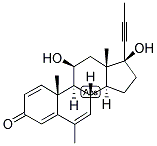 (11BETA,17BETA)-11,17-DIHYDROXY-6-METHYL-17-(1-PROPYNYL)-ANDROSTA-1,4,6-TRIEN-3-ONE Struktur