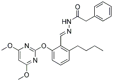 N-[1-AZA-2-[2-[(4,6-DIMETHOXYPYRIMIDIN-2-YL)OXY]-6-BUTYLPHENYL]ETHENYL]PHENYLACETAMIDE Struktur