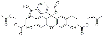 2',7'-BIS-(3-CARBOXYPROPYL)-5-(AND-6)-CARBOXYFLUORESCEIN, ACETOXYMETHYL ESTER Struktur