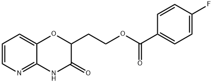 2-(3-OXO-3,4-DIHYDRO-2H-PYRIDO[3,2-B][1,4]OXAZIN-2-YL)ETHYL 4-FLUOROBENZENECARBOXYLATE Struktur