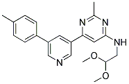 (2,2-DIMETHOXY-ETHYL)-[2-METHYL-6-(5-P-TOLYL-PYRIDIN-3-YL)-PYRIMIDIN-4-YL]-AMINE Struktur