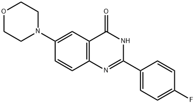 2-(4-FLUOROPHENYL)-6-MORPHOLINO-4(3H)-QUINAZOLINONE Struktur