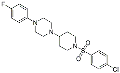 1-((4-CHLOROPHENYL)SULFONYL)-4-(4-(4-FLUOROPHENYL)PIPERAZIN-1-YL)PIPERIDINE Struktur