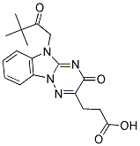 3-[5-(3,3-DIMETHYL-2-OXOBUTYL)-3-OXO-3,5-DIHYDRO[1,2,4]TRIAZINO[2,3-A]BENZIMIDAZOL-2-YL]PROPANOIC ACID Struktur