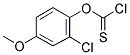 2-CHLORO-4-METHOXYPHENYL CHLOROTHIOFORMATE Struktur