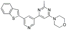 4-(6-[5-(1-BENZOTHIEN-2-YL)PYRIDIN-3-YL]-2-METHYLPYRIMIDIN-4-YL)MORPHOLINE Struktur