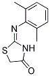 (2E)-2-[(2,6-DIMETHYLPHENYL)IMINO]-1,3-THIAZOLIDIN-4-ONE Struktur