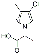 2-(4-CHLORO-3-METHYL-PYRAZOL-1-YL)-PROPIONIC ACID Struktur