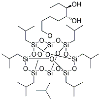 1-(2-TRANS-CYCLOHEXANEDIOL)ETHYL-3,5,7,9,11,13,15-ISOBUTYLPENTACYCLO-[9.5.1.1(3,9).1(5,15).1(7,13)]OCTASILOXANE Struktur