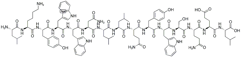 H-LEU-LYS-TYR-TRP-TRP-ASN-LEU-LEU-GLN-TYR-TRP-SER-GLN-GLU-LEU-OH Struktur