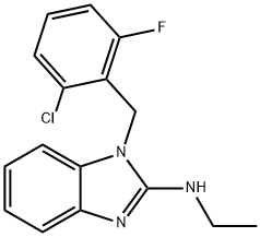 1-(2-CHLORO-6-FLUOROBENZYL)-N-ETHYL-1H-1,3-BENZIMIDAZOL-2-AMINE Struktur