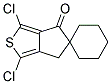 1,3-DICHLORO-5,6-DIHYDROSPIRO(4H-CYCLOPENTA[C]THIOPHENE-5,1'-CYCLOHEXANE)-4-ONE Struktur