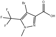 4-BROMO-1-METHYL-5-(TRIFLUOROMETHYL)-1H-PYRAZOLE-3-CARBOXYLIC ACID Structure