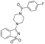 3-[4-(4-FLUOROBENZOYL)PIPERAZIN-1-YL]-1,2-BENZISOTHIAZOLE 1,1-DIOXIDE Struktur