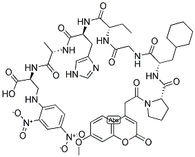 MCA-PRO-CHA-GLY-NVA-HIS-ALA-DAP(DNP)-OH Struktur