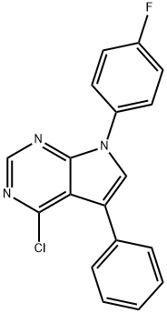 4-CHLORO-7-(4-FLUOROPHENYL)-5-PHENYL-7H-PYRROLO[2,3-D]PYRIMIDINE Struktur