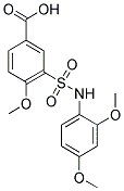 3-(2,4-DIMETHOXY-PHENYLSULFAMOYL)-4-METHOXY-BENZOIC ACID Struktur