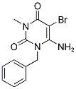 6-AMINO-1-BENZYL-5-BROMO-3-METHYL-1H-PYRIMIDINE-2,4-DIONE Struktur