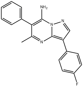 3-(4-FLUOROPHENYL)-5-METHYL-6-PHENYLPYRAZOLO[1,5-A]PYRIMIDIN-7-AMINE Struktur