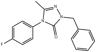 2-BENZYL-4-(4-FLUOROPHENYL)-5-METHYL-2,4-DIHYDRO-3H-1,2,4-TRIAZOL-3-ONE Struktur