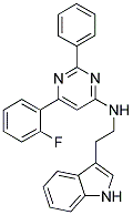 [6-(2-FLUORO-PHENYL)-2-PHENYL-PYRIMIDIN-4-YL]-[2-(1H-INDOL-3-YL)-ETHYL]-AMINE Struktur