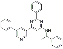 (1-PHENYL-ETHYL)-[2-PHENYL-6-(5-PHENYL-PYRIDIN-3-YL)-PYRIMIDIN-4-YL]-AMINE Struktur