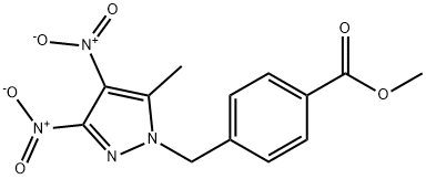 4-(5-METHYL-3,4-DINITRO-PYRAZOL-1-YLMETHYL)-BENZOIC ACID METHYL ESTER Struktur