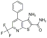 3-AMINO-4-PHENYL-6-TRIFLUOROMETHYL-THIENO[2,3-B]PYRIDINE-2-CARBOXYLIC ACID AMIDE Struktur