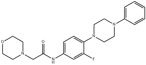 N-[3-FLUORO-4-(4-PHENYLPIPERAZINO)PHENYL]-2-MORPHOLINOACETAMIDE Struktur