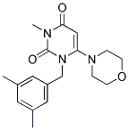 1-(3,5-DIMETHYLBENZYL)-3-METHYL-6-MORPHOLIN-4-YLPYRIMIDINE-2,4(1H,3H)-DIONE Struktur