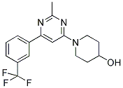 1-(2-METHYL-6-[3-(TRIFLUOROMETHYL)PHENYL]PYRIMIDIN-4-YL)PIPERIDIN-4-OL Struktur