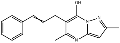 2,5-DIMETHYL-6-[(E)-3-PHENYL-2-PROPENYL]PYRAZOLO[1,5-A]PYRIMIDIN-7-OL Struktur