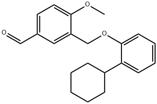 3-(2-CYCLOHEXYL-PHENOXYMETHYL)-4-METHOXY-BENZALDEHYDE Struktur