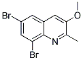 6,8-DIBROMO-2-METHYL-3-QUINOLINYL METHYL ETHER Struktur