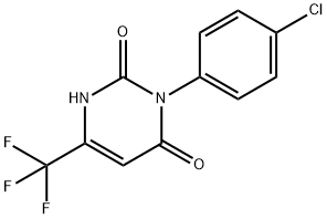 3-(4-CHLOROPHENYL)-6-(TRIFLUOROMETHYL)-2,4(1H,3H)-PYRIMIDINEDIONE Struktur