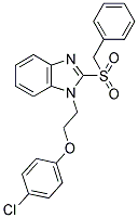 2-(BENZYLSULFONYL)-1-[2-(4-CHLOROPHENOXY)ETHYL]-1H-BENZIMIDAZOLE Struktur