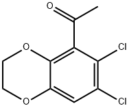 1-(6,7-DICHLORO-2,3-DIHYDRO-1,4-BENZODIOXIN-5-YL)-1-ETHANONE Struktur