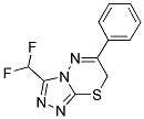 3-DIFLUOROMETHYL-6-PHENYL-7H-[1,2,4]TRIAZOLO[3,4-B][1,3,4]THIADIAZINE Struktur