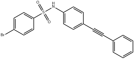 4-BROMO-N-[4-(2-PHENYLETHYNYL)PHENYL]BENZENESULFONAMIDE Struktur