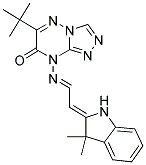 6-TERT-BUTYL-8-((E)-((Z)-2-(3,3-DIMETHYLINDOLIN-2-YLIDENE)ETHYLIDENE)AMINO)-[1,2,4]TRIAZOLO[4,3-B][1,2,4]TRIAZIN-7(8H)-ONE Struktur