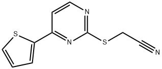 2-([4-(2-THIENYL)-2-PYRIMIDINYL]SULFANYL)ACETONITRILE Struktur