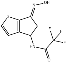 2,2,2-TRIFLUORO-N-[6-(HYDROXYIMINO)-5,6-DIHYDRO-4H-CYCLOPENTA[B]THIOPHEN-4-YL]ACETAMIDE Struktur