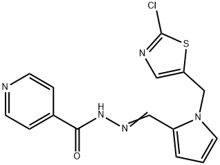 N'-((E)-(1-[(2-CHLORO-1,3-THIAZOL-5-YL)METHYL]-1H-PYRROL-2-YL)METHYLIDENE)ISONICOTINOHYDRAZIDE Struktur